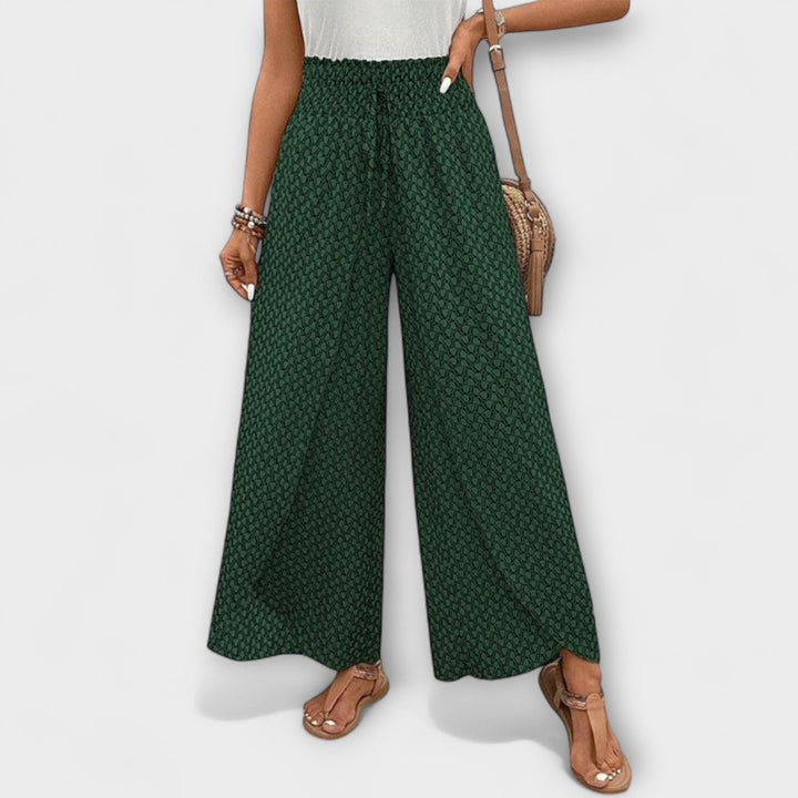 ELYRA™ | Schwarze Palazzo-Hose aus Leinen