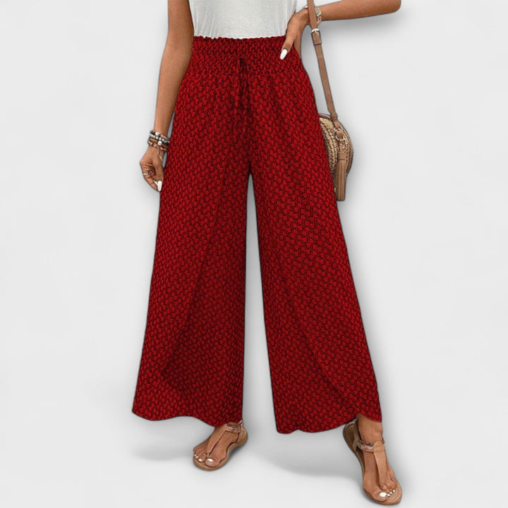 ELYRA™ | Schwarze Palazzo-Hose aus Leinen