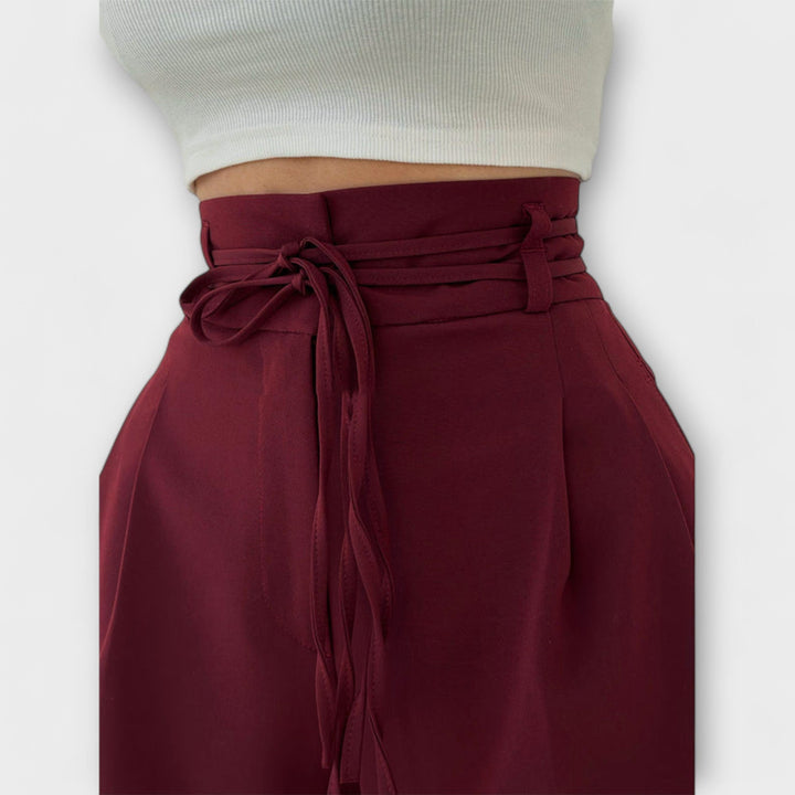 ELYRA™ | Soft Cotton Lace-Up Leisure Trousers