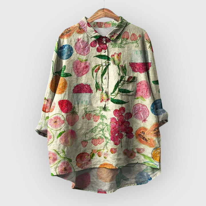 ELYRA™ | Handgefertigte florale Bluse
