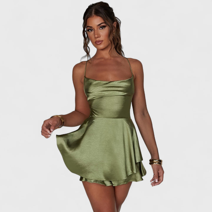 ELYRA™ | Elegantes, rückenfreies Kleid mit quadratischem Ausschnitt