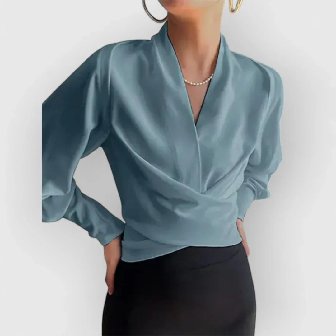 ELYRA™ | Baumwollbluse mit Puffärmeln