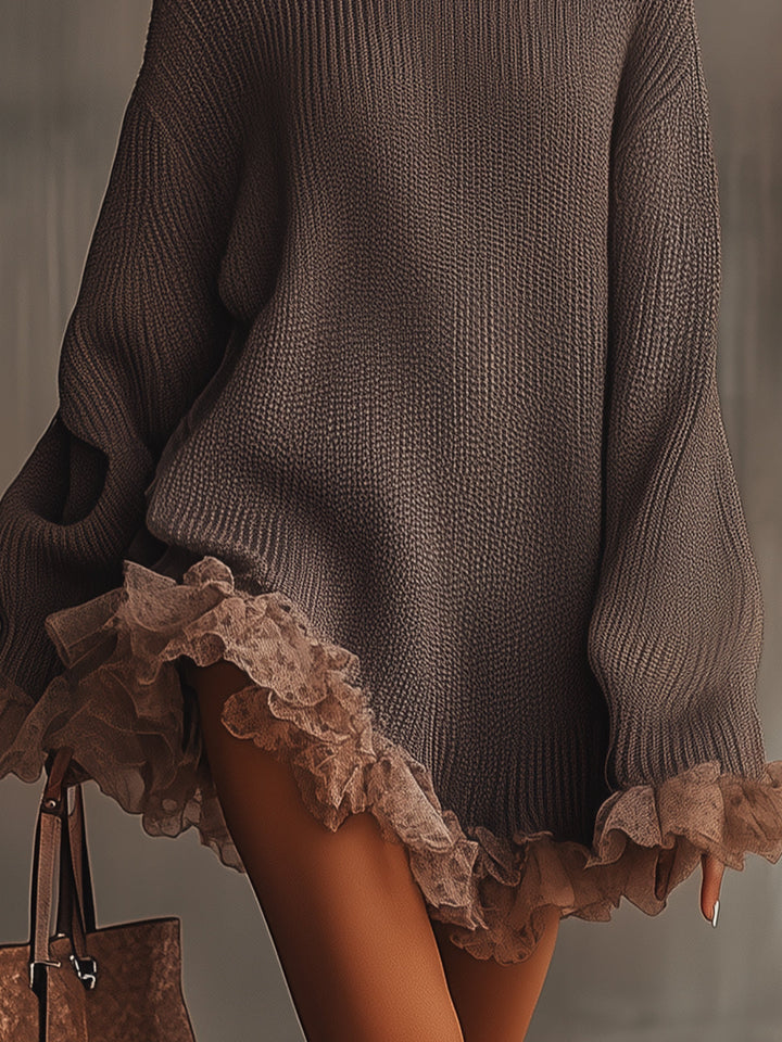 Olivia™ | Strickkleid mit Rüschen
