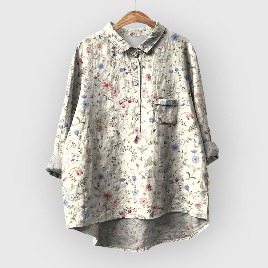 ELYRA™ | Handgefertigte florale Bluse