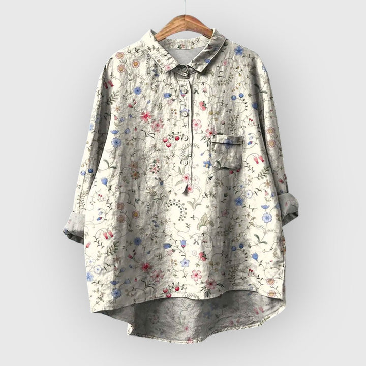 ELYRA™ | Handgefertigte florale Bluse