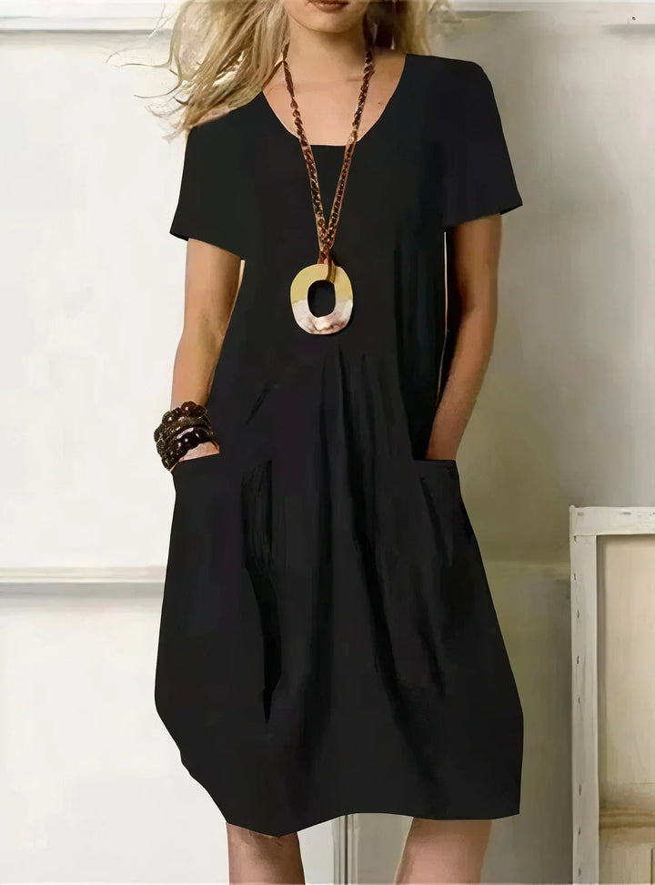ELYRA™ | Casual Cotton Dress with Short Sleeves