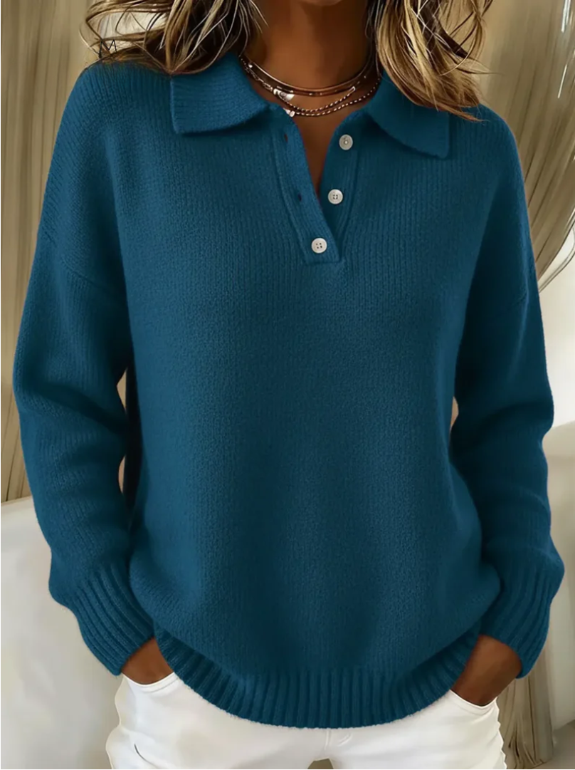 Olivia | Gestricktes Poloshirt