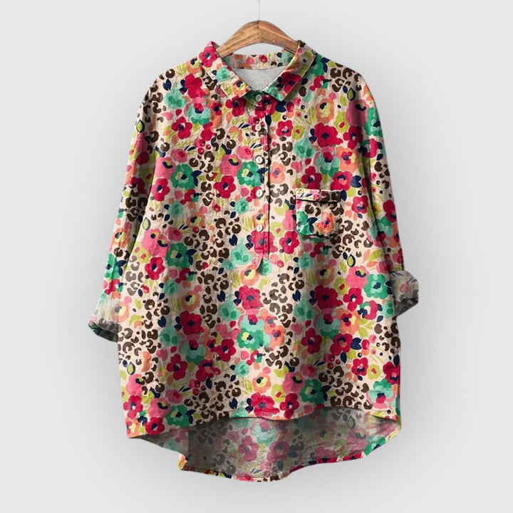ELYRA™ | Handgefertigte florale Bluse