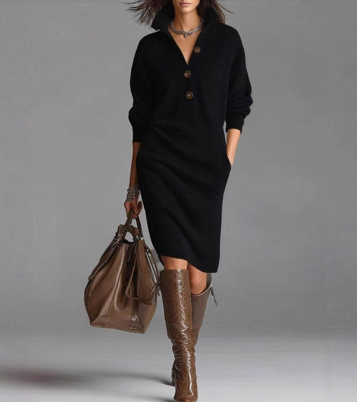 Toshiko | Elegant Knitted Long Sleeve Dress