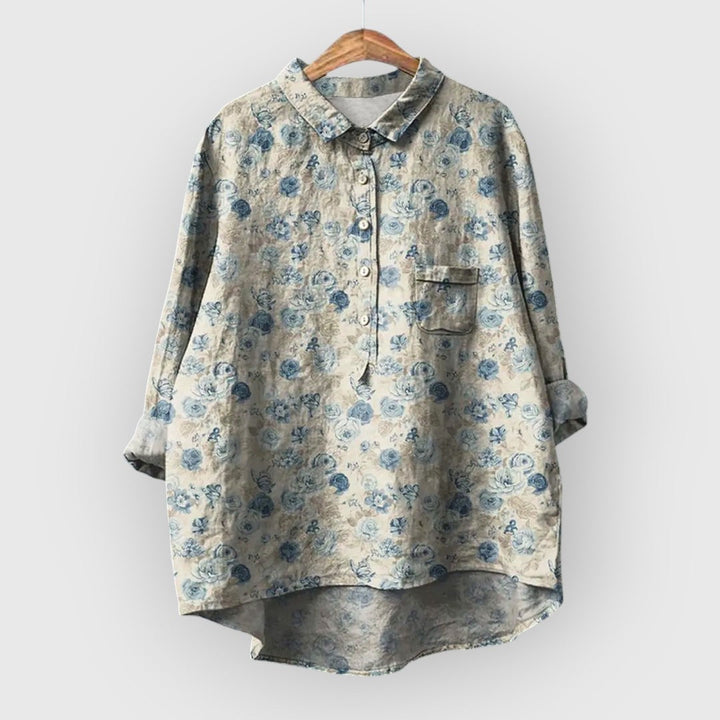 ELYRA™ | Handgefertigte florale Bluse