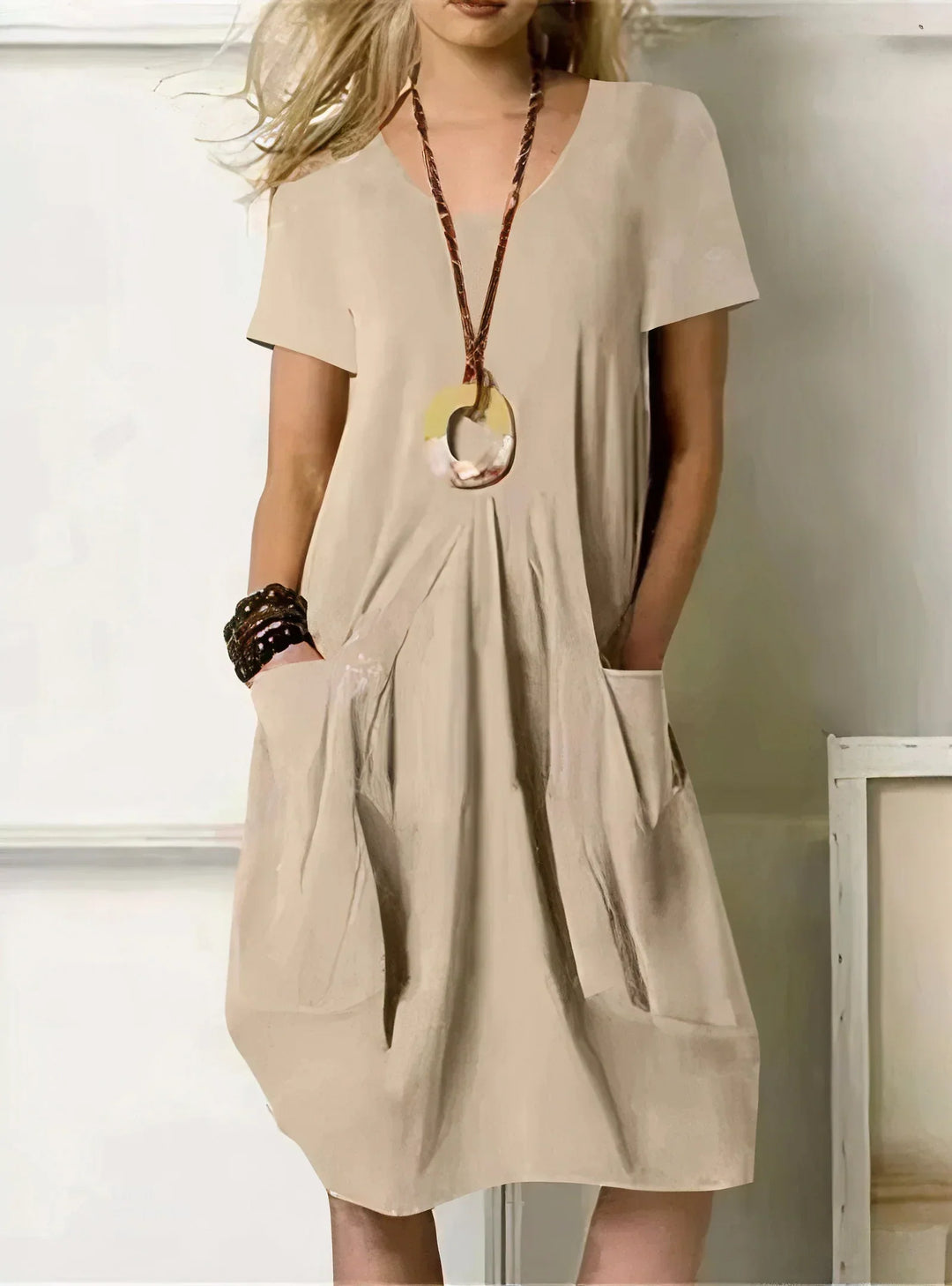 ELYRA™ | Casual Cotton Dress with Short Sleeves
