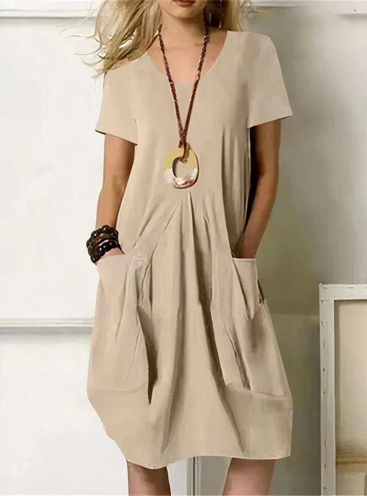 ELYRA™ | Casual Cotton Dress with Short Sleeves