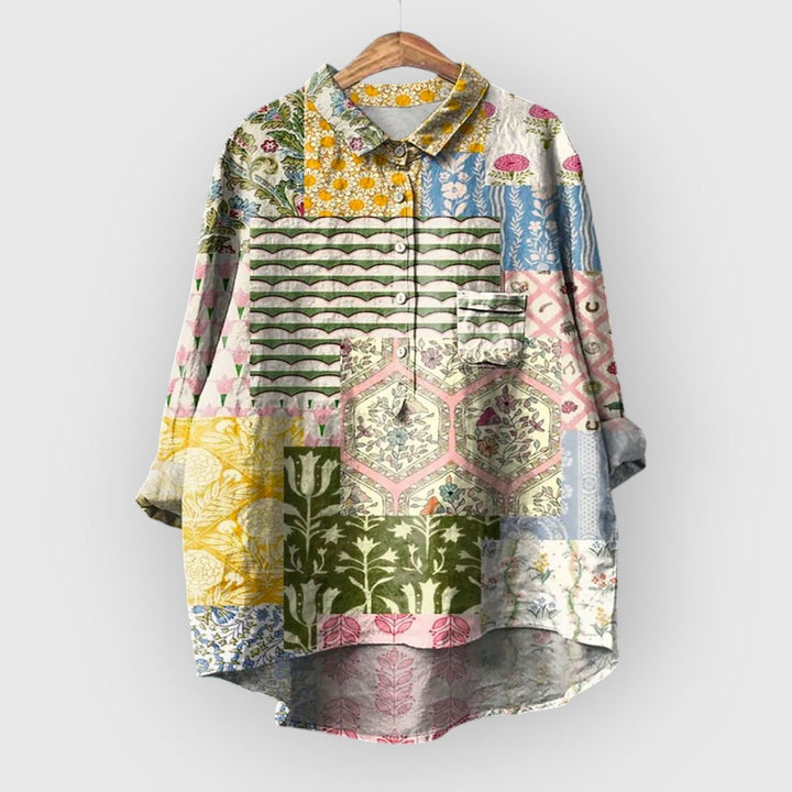 ELYRA™ | Handgefertigte florale Bluse