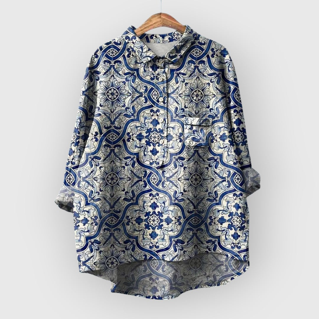 ELYRA™ | Handgefertigte florale Bluse