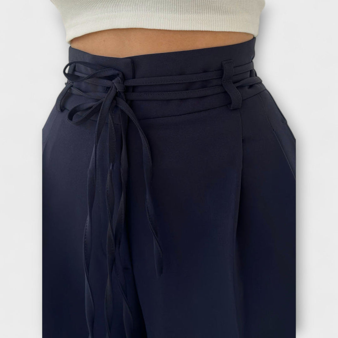 ELYRA™ | Soft Cotton Lace-Up Leisure Trousers