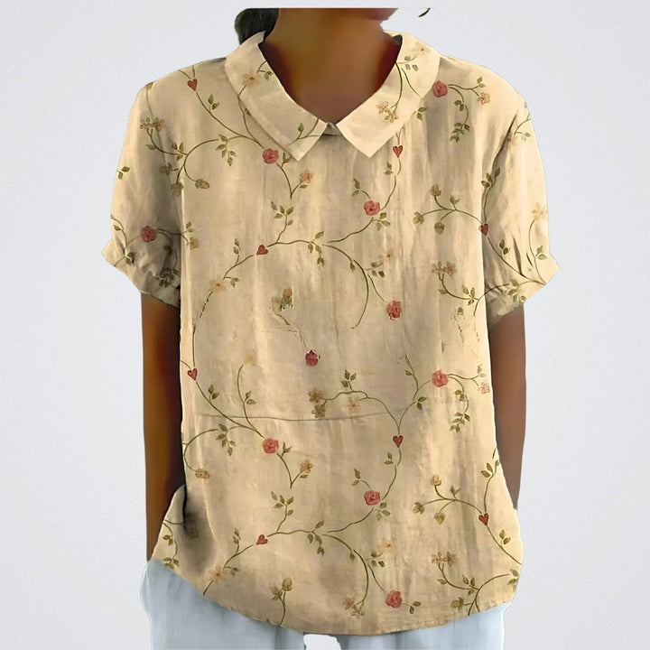 ELYRA™ | Floral Linen Blouse