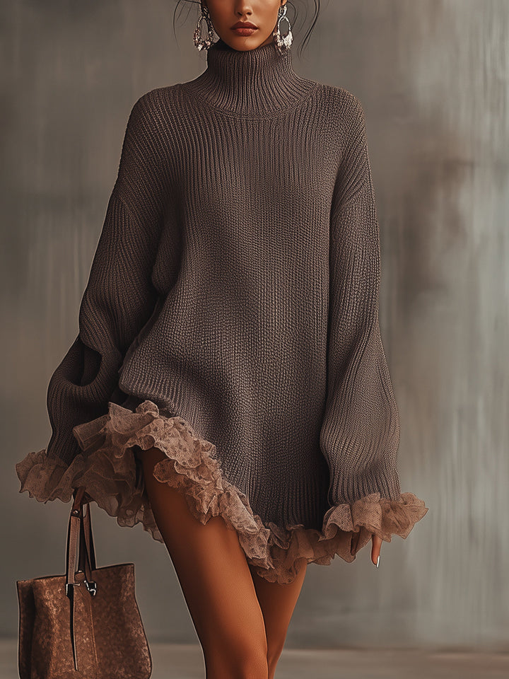 Olivia™ | Strickkleid mit Rüschen