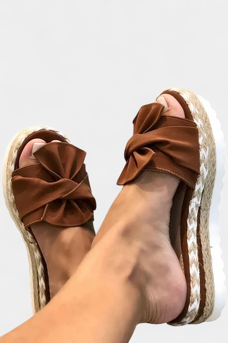 ELYRA™ | Plateau-Sandalen mit Schleife