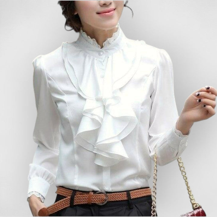 ELYRA™ | Striped Linen Blouse