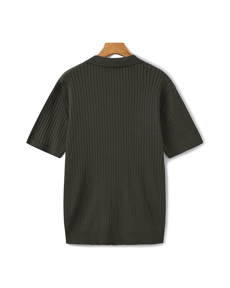 Herren Ripp-Polo-Shirt | Kurzarm