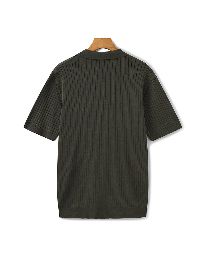 Herren Ripp-Polo-Shirt | Kurzarm