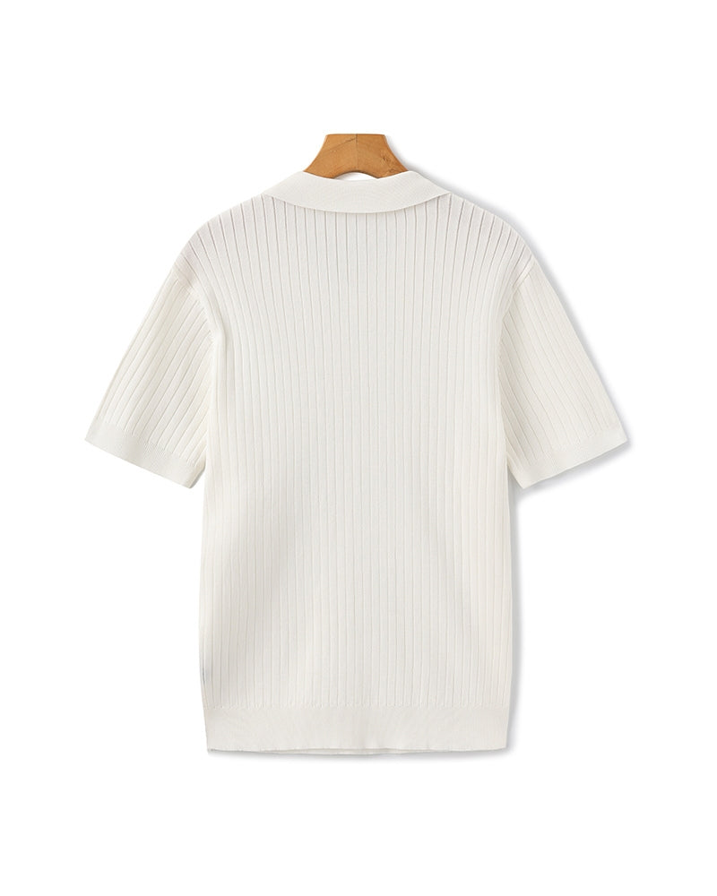 Herren Ripp-Polo-Shirt | Kurzarm