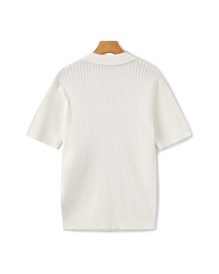 Herren Ripp-Polo-Shirt | Kurzarm