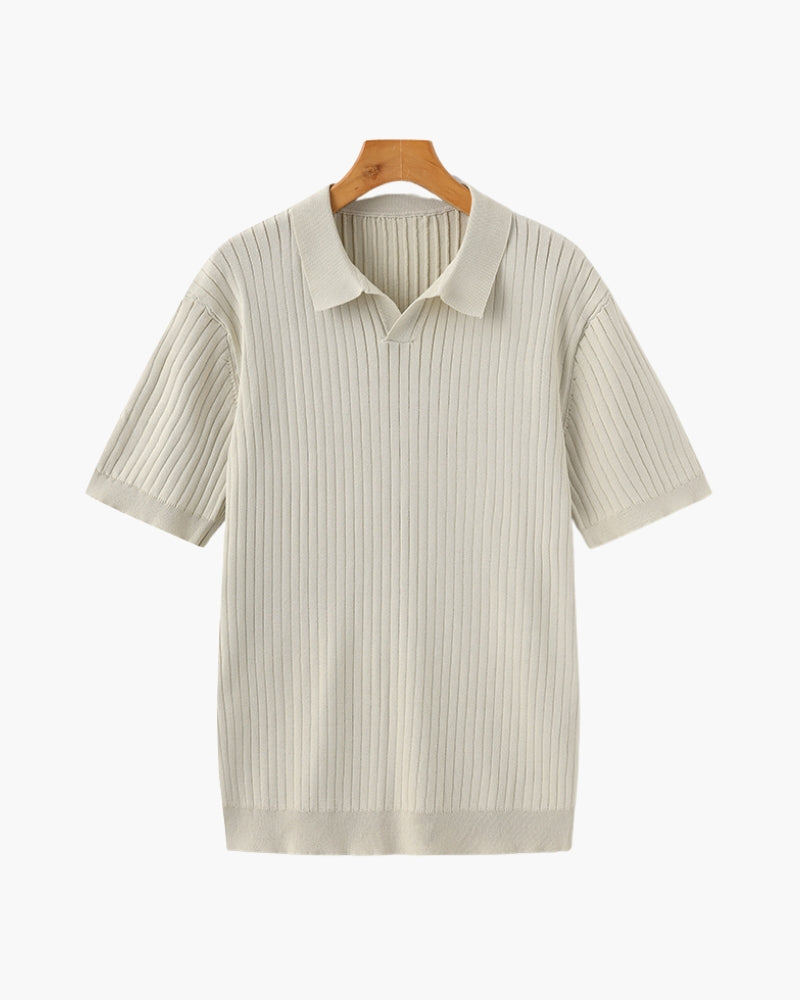 Herren Ripp-Polo-Shirt | Kurzarm