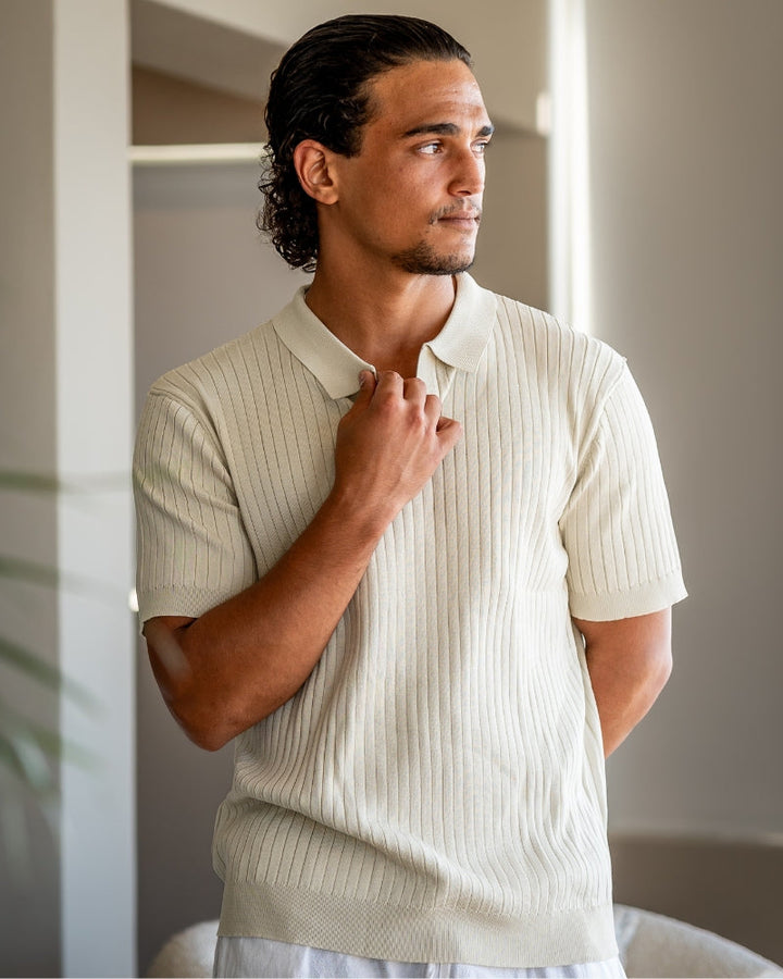 Herren Ripp-Polo-Shirt | Kurzarm