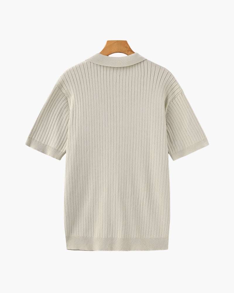 Herren Ripp-Polo-Shirt | Kurzarm