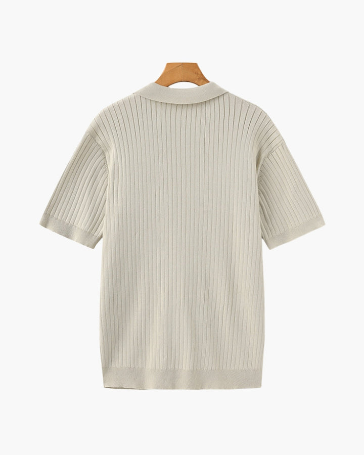 Herren Ripp-Polo-Shirt | Kurzarm