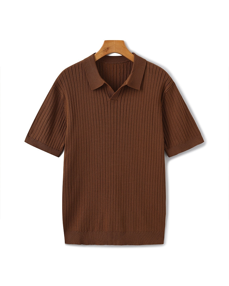 Herren Ripp-Polo-Shirt | Kurzarm