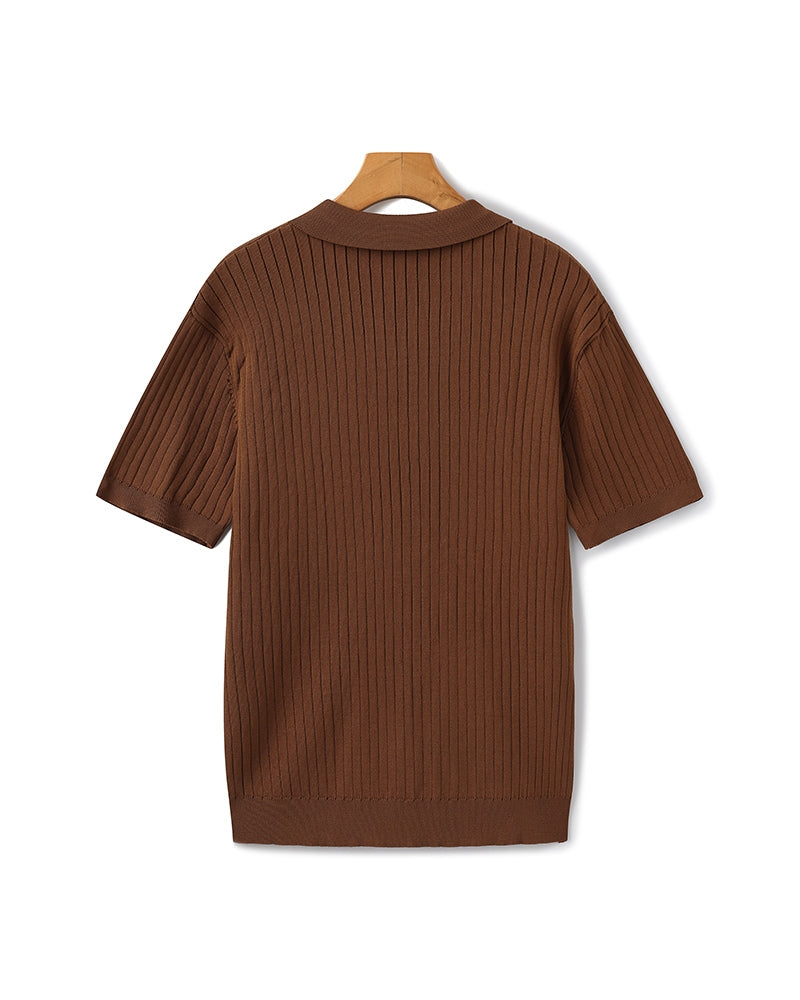 Herren Ripp-Polo-Shirt | Kurzarm
