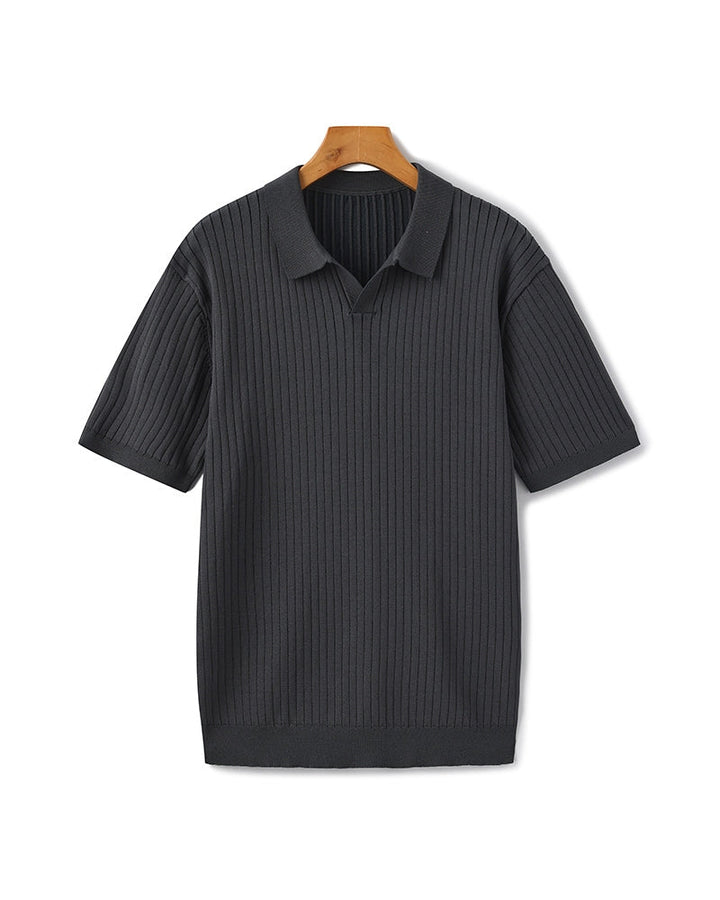 Herren Ripp-Polo-Shirt | Kurzarm