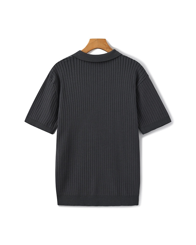 Herren Ripp-Polo-Shirt | Kurzarm