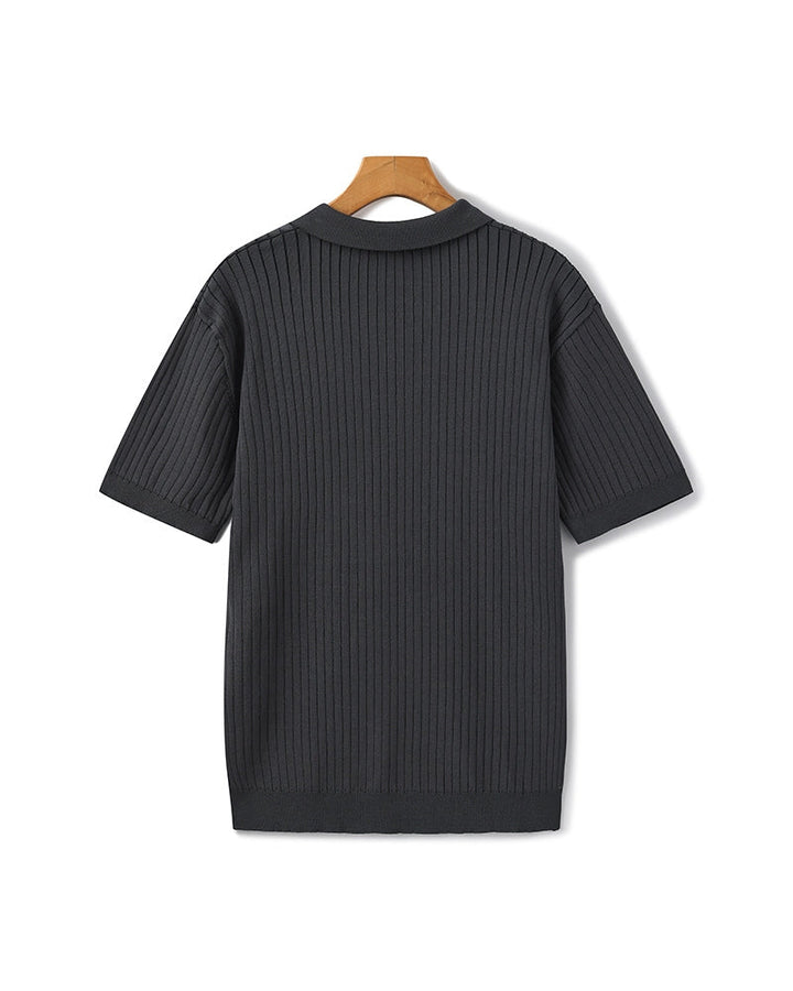 Herren Ripp-Polo-Shirt | Kurzarm