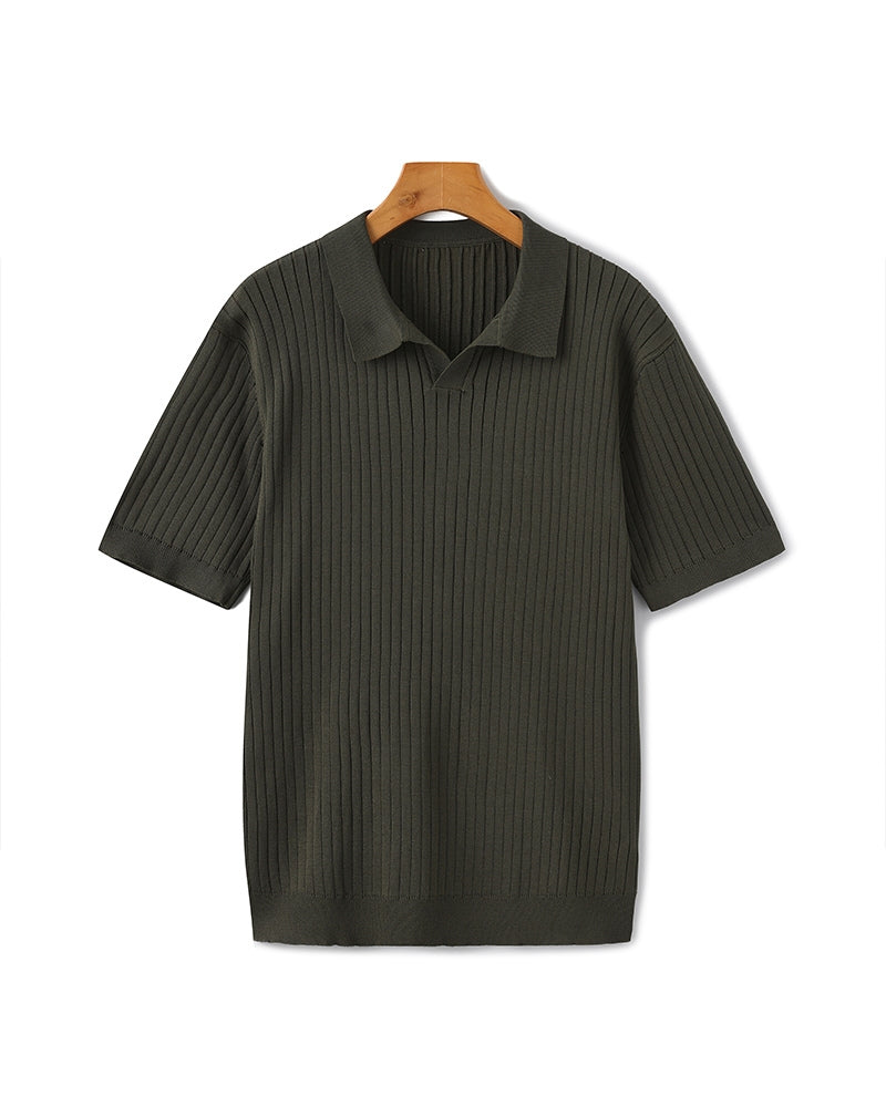 Herren Ripp-Polo-Shirt | Kurzarm