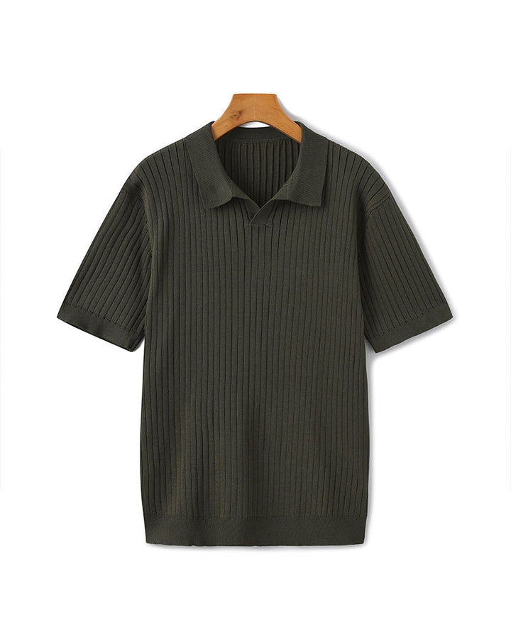Herren Ripp-Polo-Shirt | Kurzarm