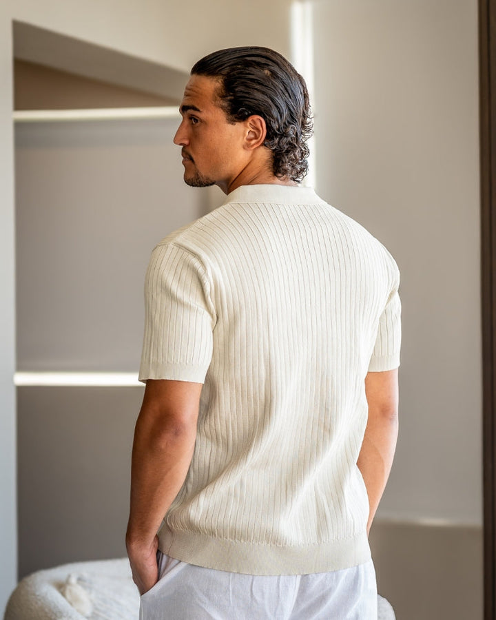 Herren Ripp-Polo-Shirt | Kurzarm