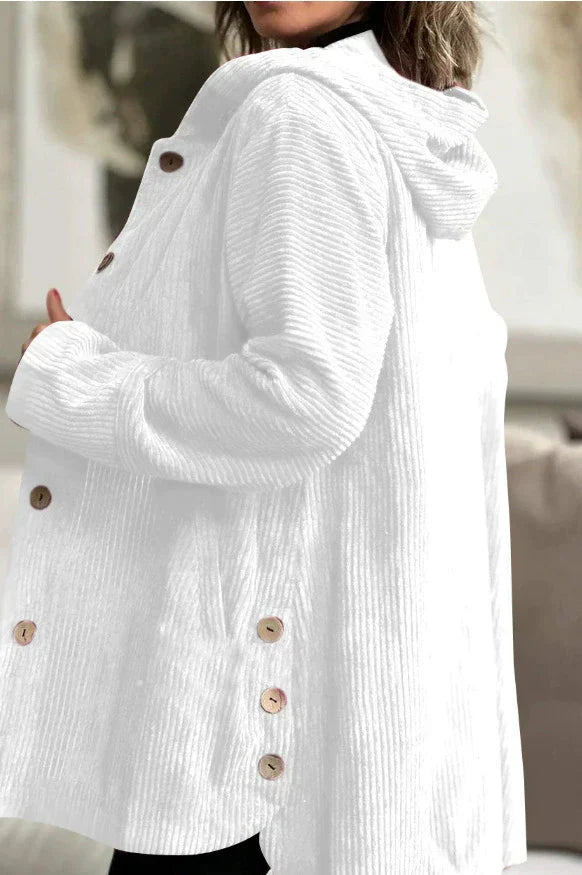 ELYRA™ | Kuschelige Cordjacke mit Kapuze