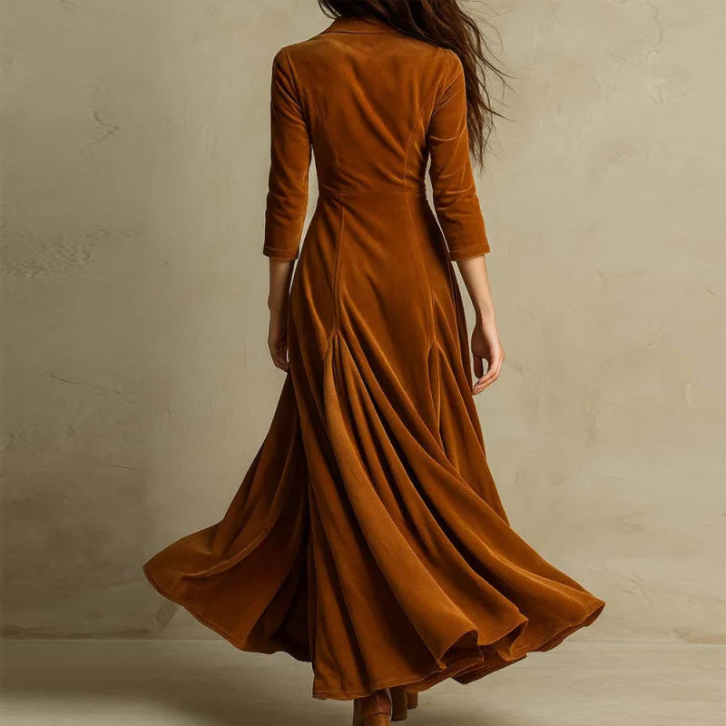 Anna | Langes Samtkleid