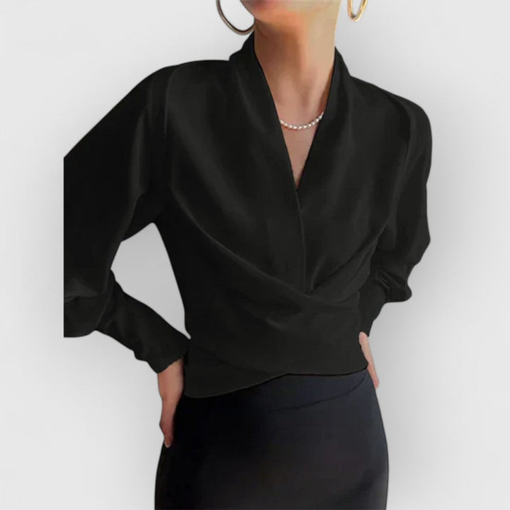 ELYRA™ | Baumwollbluse mit Puffärmeln