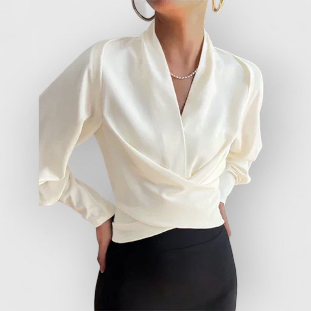 ELYRA™ | Baumwollbluse mit Puffärmeln
