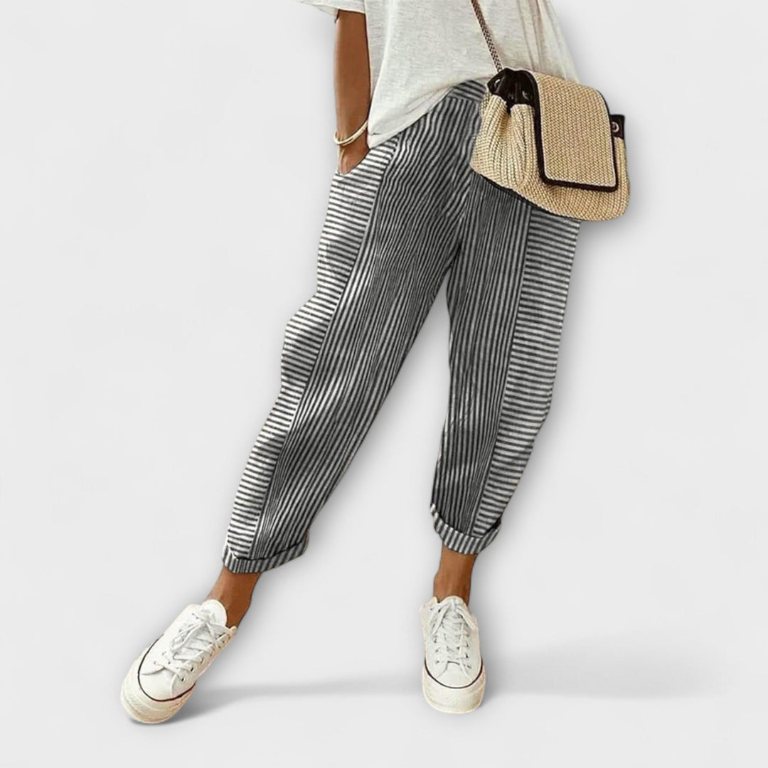 ELYRA™ | Striped Soft Fabric Trousers