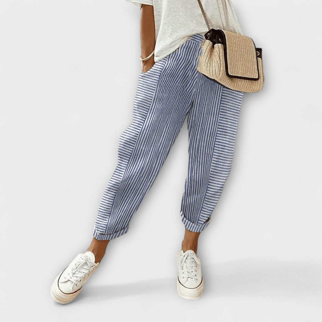 ELYRA™ | Striped Soft Fabric Trousers