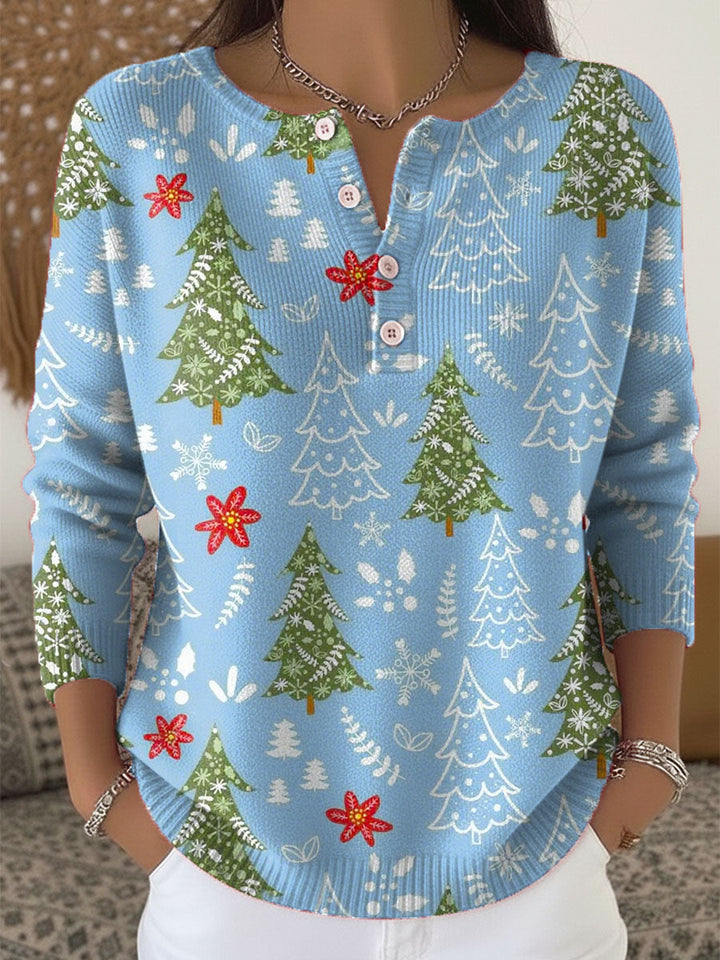 Sofie | Weihnachtspullover mit Knöpfen