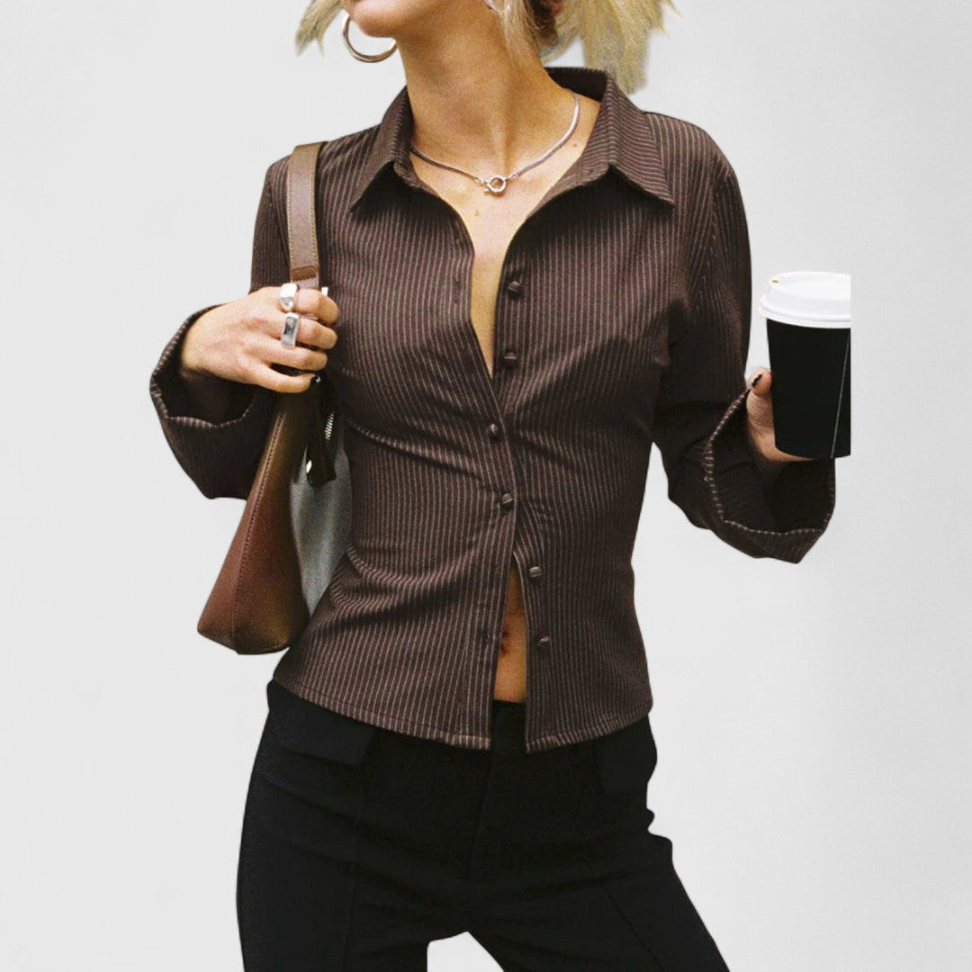 ELYRA™ | Vintage Floral Pattern Blouse