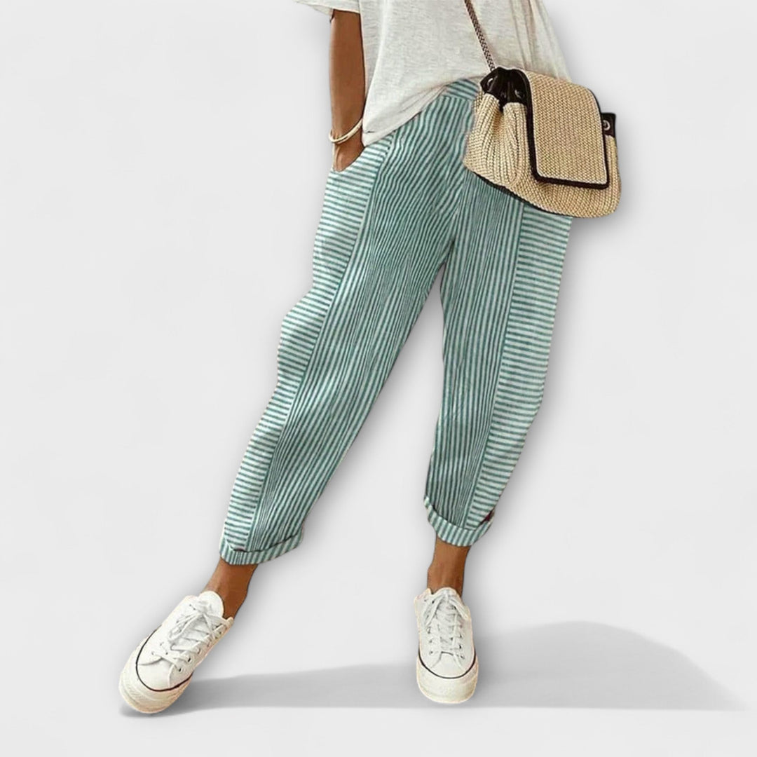 ELYRA™ | Striped Soft Fabric Trousers