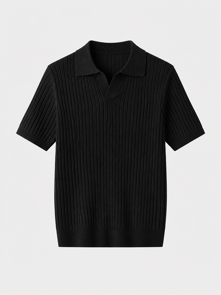 Herren Ripp-Polo-Shirt | Kurzarm