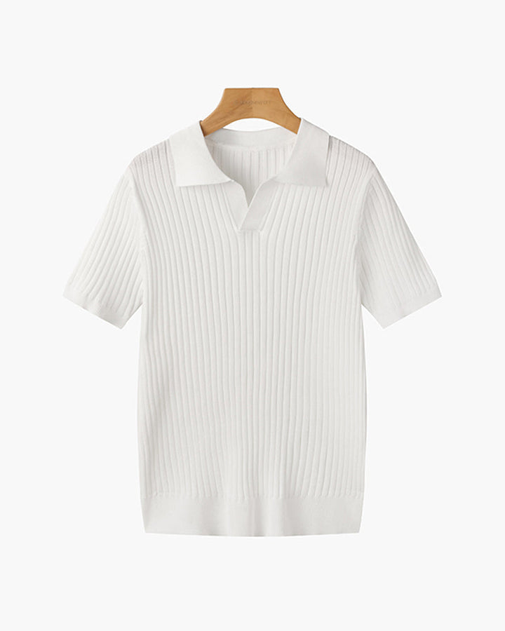 Herren Ripp-Polo-Shirt | Kurzarm